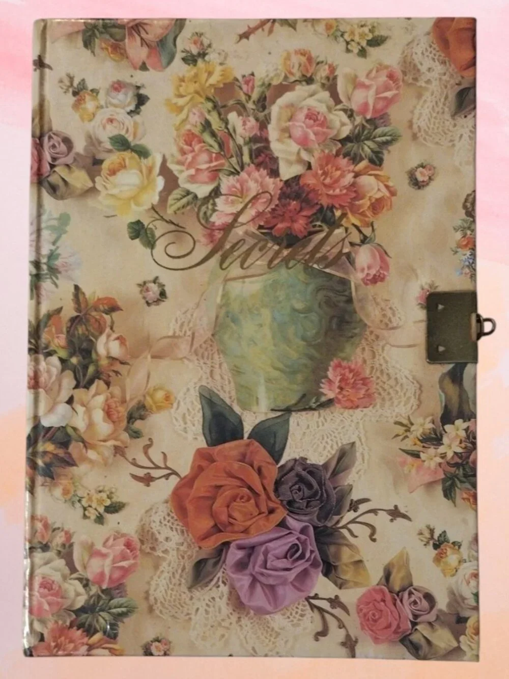 New Floral Old School Diary Notebook